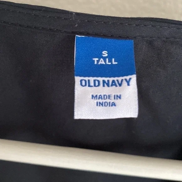 Old Navy Waist-Defined Puff-Sleeve Tie-Wrap Blouse Black S - Picture 5 of 10